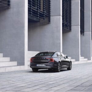 The refreshed Volvo S90 Recharge T8 plug-in hybrid in Platinum Grey