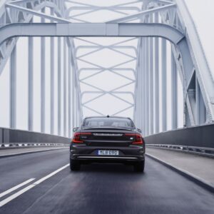The refreshed Volvo S90 Recharge T8 plug-in hybrid in Platinum Grey